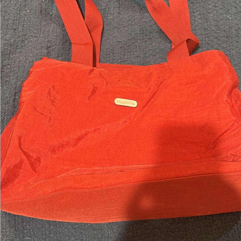 Baggallini Red Tote with Gold Detail